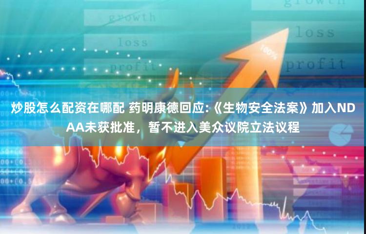 炒股怎么配资在哪配 药明康德回应:《生物安全法案》加入NDAA未获批准，暂不进入美众议院立法议程